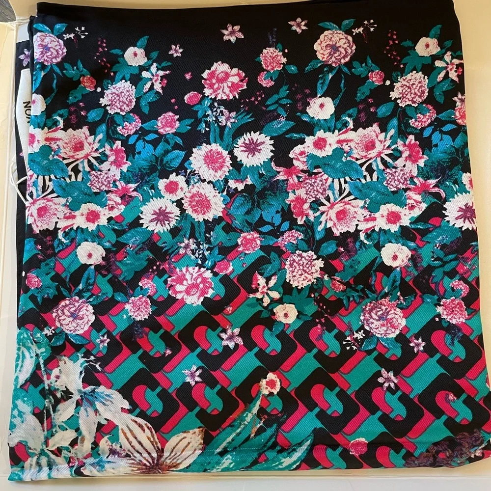 Diane Von Furstenberg Jella Scarf -lilac/black - Picture 1 of 4